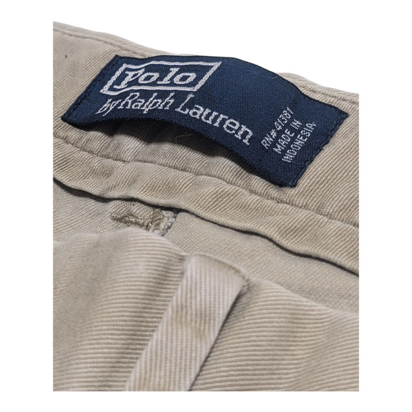 Polo Ralph‎ Lauren Khaki Pants 36x30 Embroidered Mallard Duck All Over Vtg Prep - Picture 3 of 8